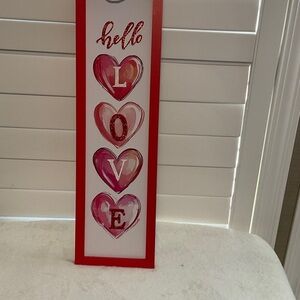 Red and Pink Heart LOVE Wall Art